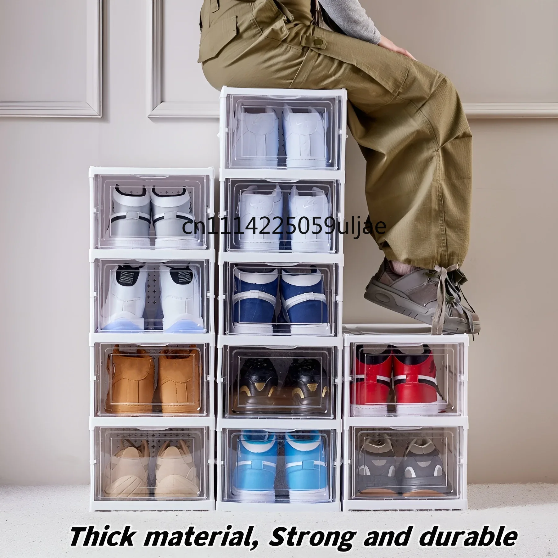 Sneaker Case - 6 Layers Shoes Box Foldable Transparent