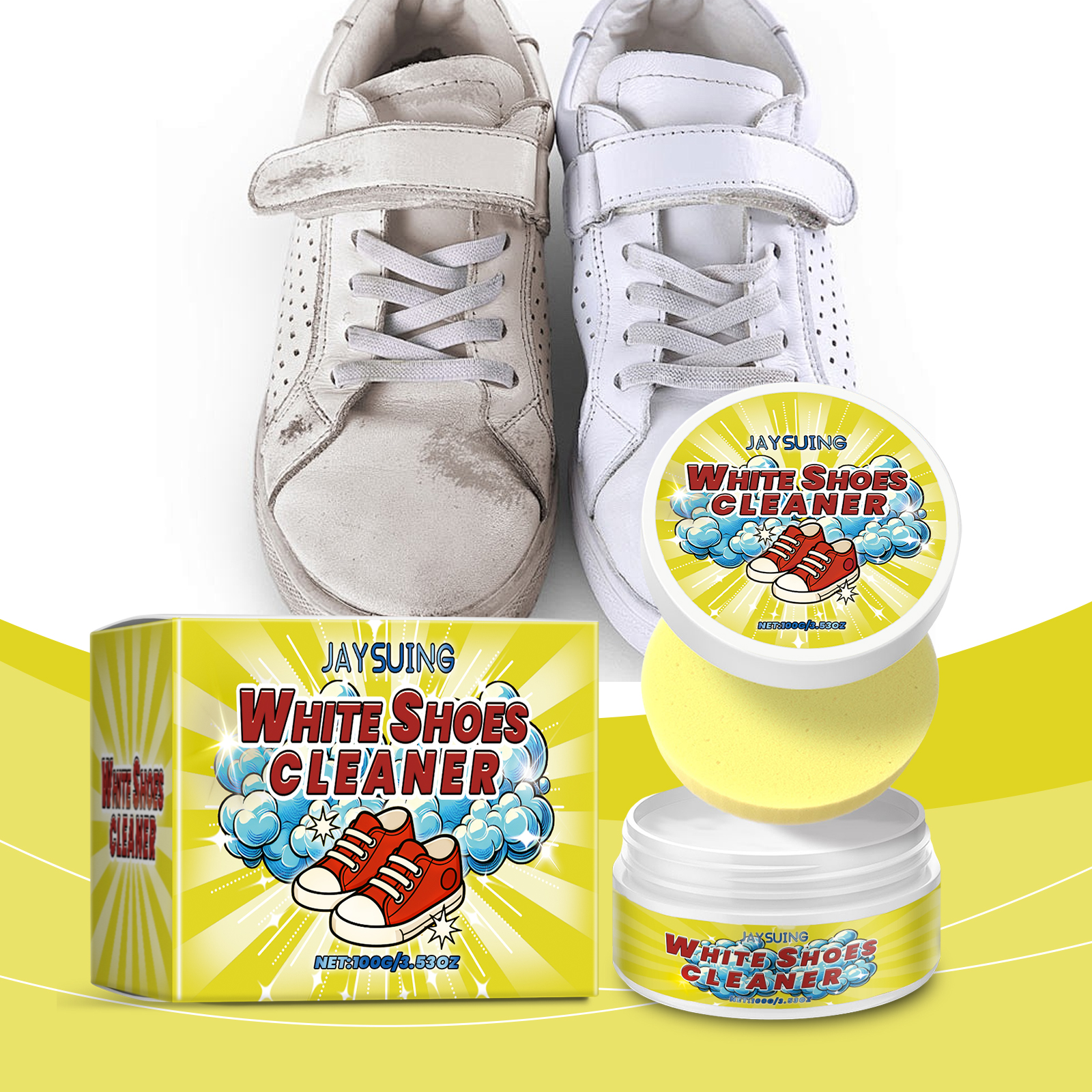 Sneaker Care White - White Shoes Cleaning Cream Stains Remover