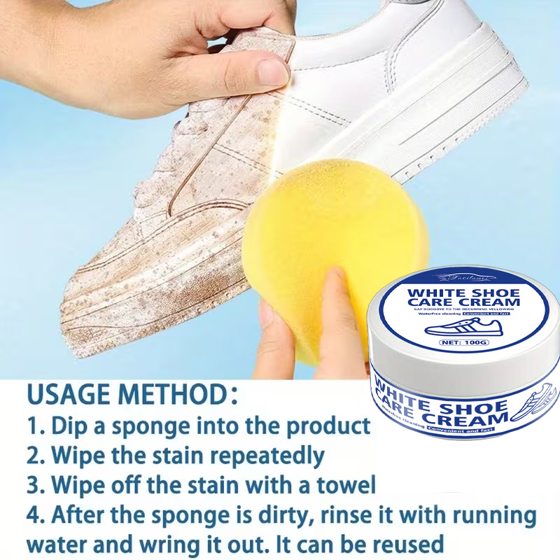 White Sneaker Care Cream with  – Sneaker Care Whitener Bewertung und Preis