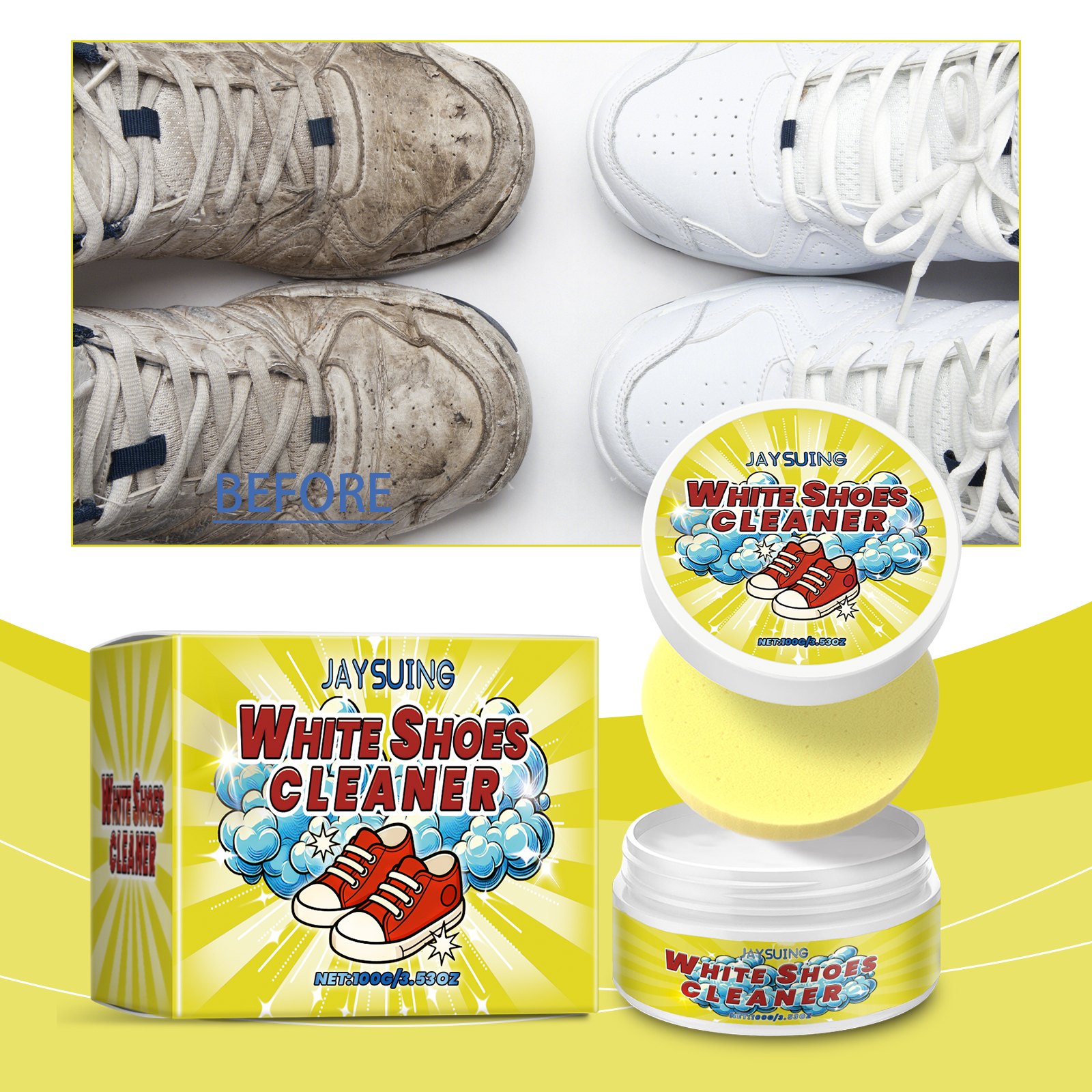 White Shoes Cleaning Cream Sta – Sneaker Care White Bewertung und Preis
