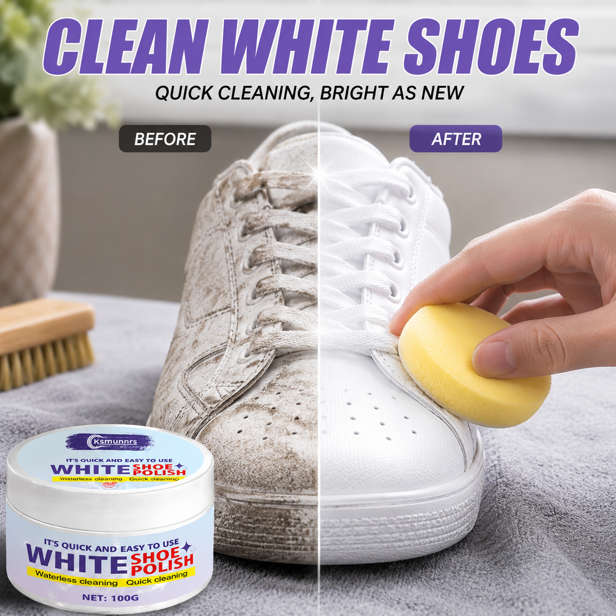 White Shoe Care Cream, Polishi – Sneaker Care Whitener Bewertung und Preis
